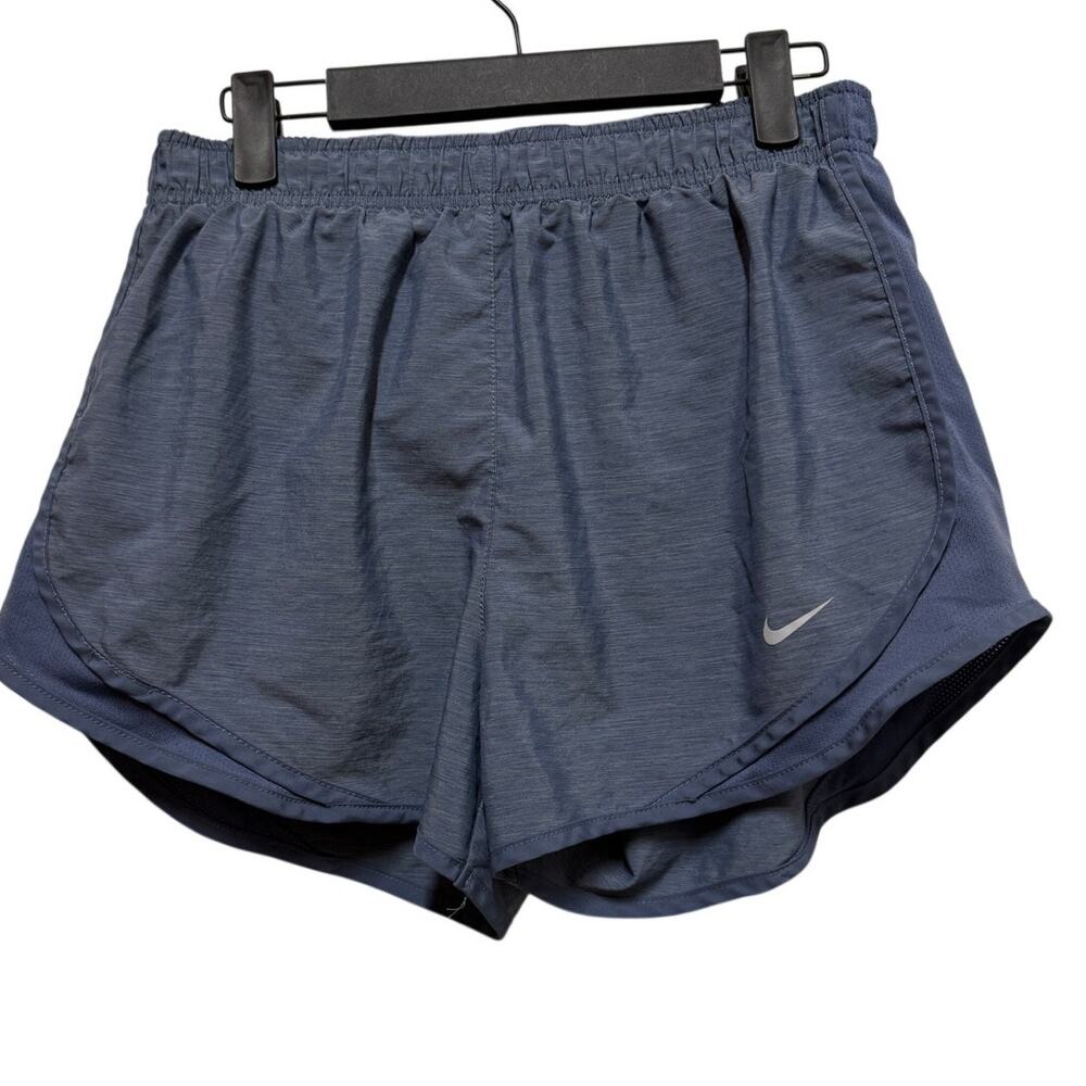 Nike Dri-fit Athletic Running sports shorts denim blue women's size Medium